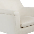 Fauteuil met rolarmen en houten poten