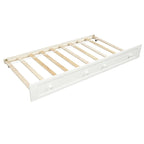 Houten twijfelaar slaapbank met uitschuifbaar bed