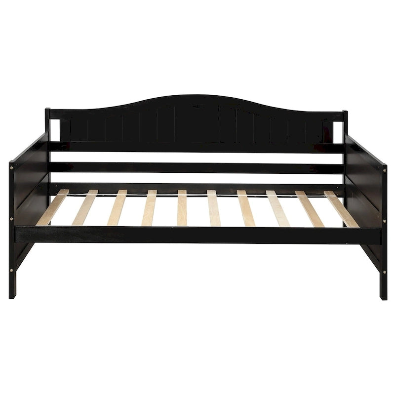 Houten twijfelaar slaapbank met uitschuifbaar bed