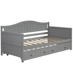 Houten twijfelaar slaapbank met uitschuifbaar bed