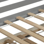 Houten twijfelaar slaapbank met uitschuifbaar bed