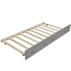 Houten twijfelaar slaapbank met uitschuifbaar bed