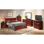 King Storagebed met houten paneel