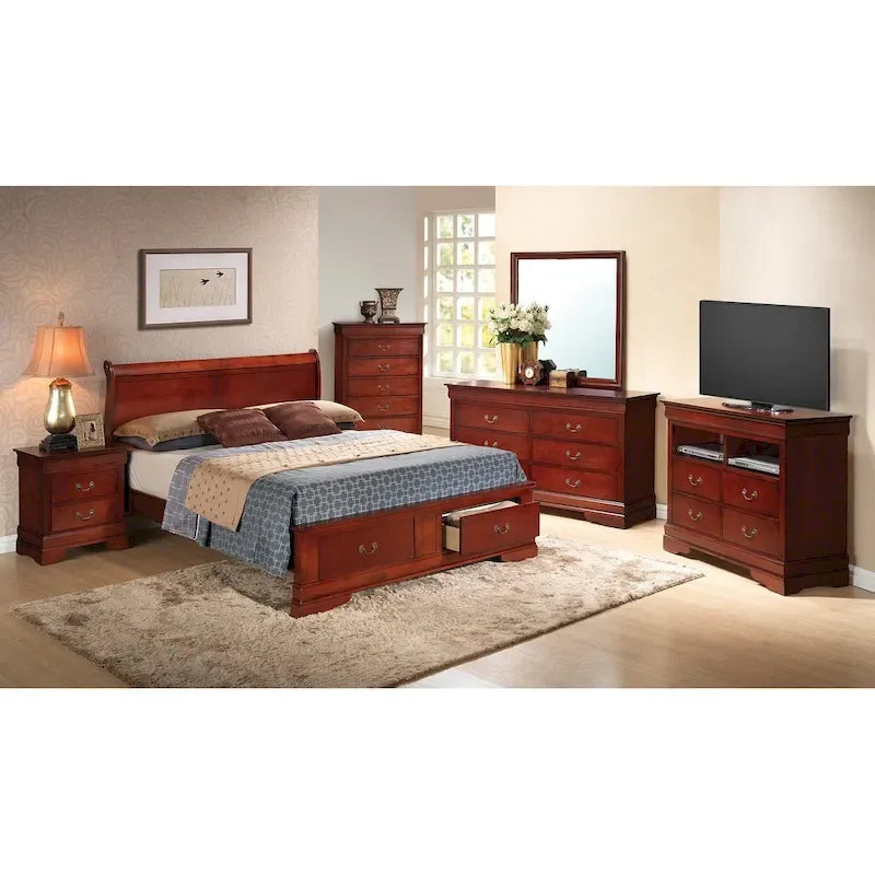 King Storagebed met houten paneel