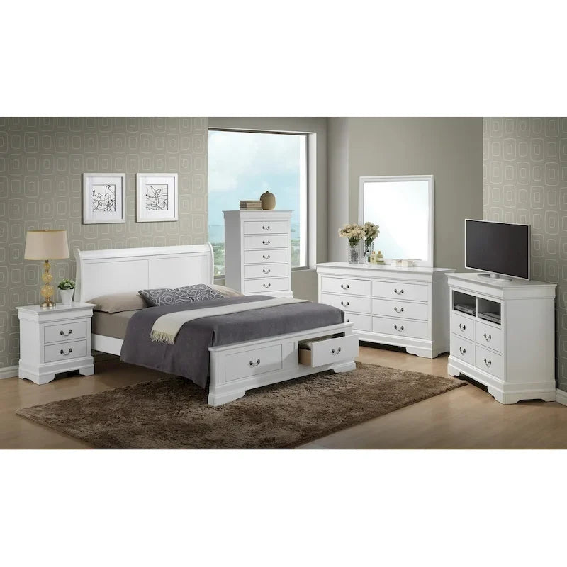 King Storagebed met houten paneel