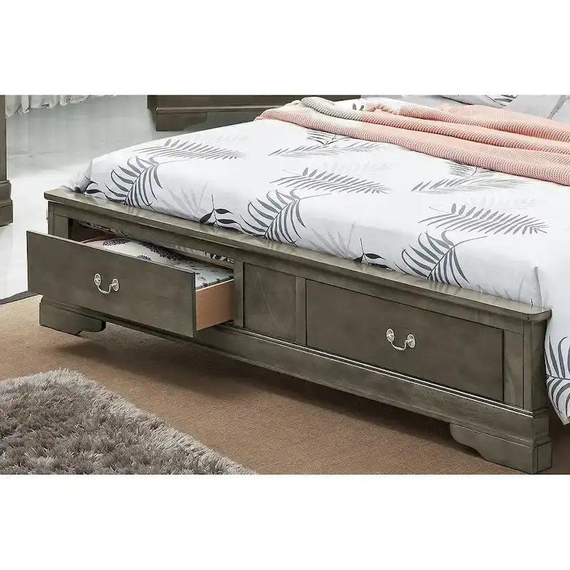 King Storagebed met houten paneel