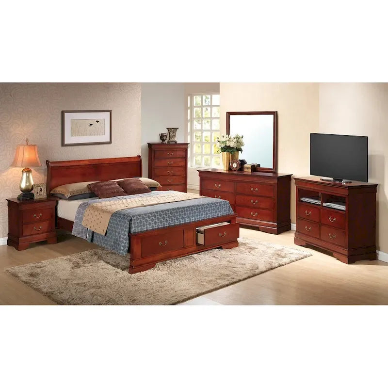 King Storagebed met houten paneel