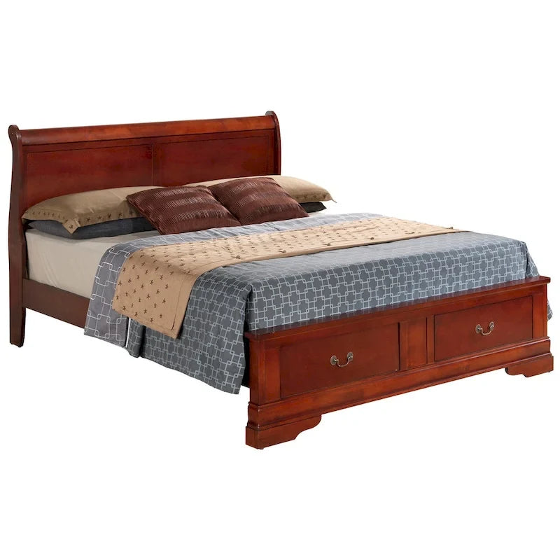King Storagebed met houten paneel