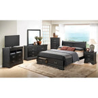 King Storagebed met houten paneel