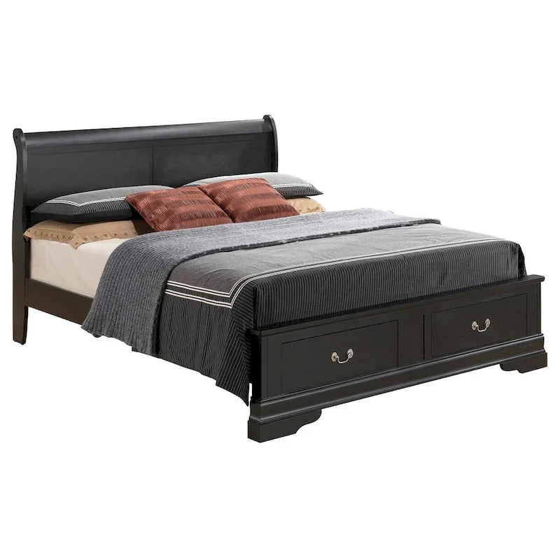 King Storagebed met houten paneel