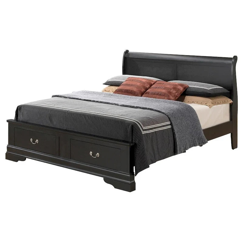 King Storagebed met houten paneel