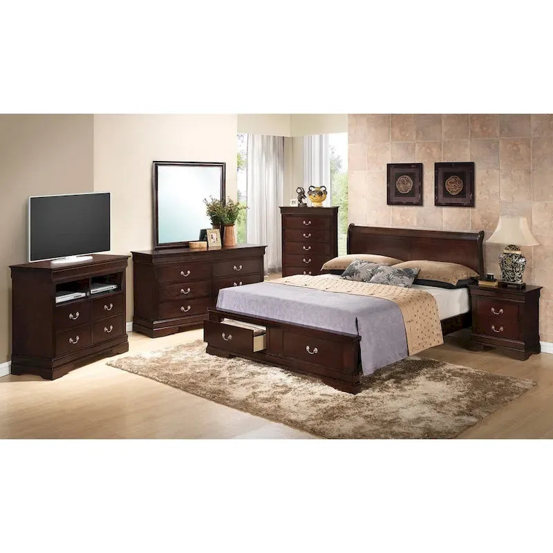 King Storagebed met houten paneel