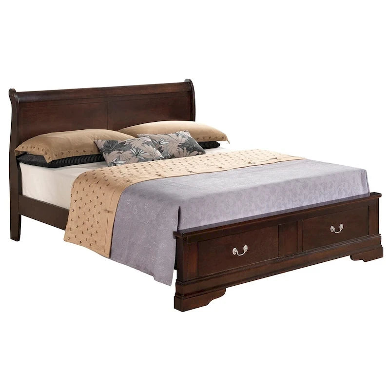 King Storagebed met houten paneel