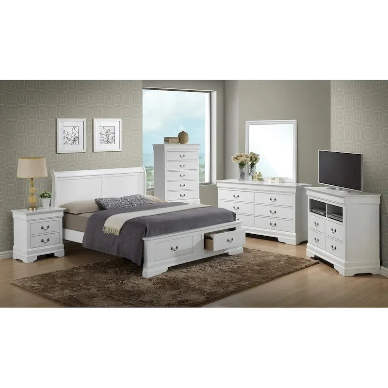 King Storagebed met houten paneel