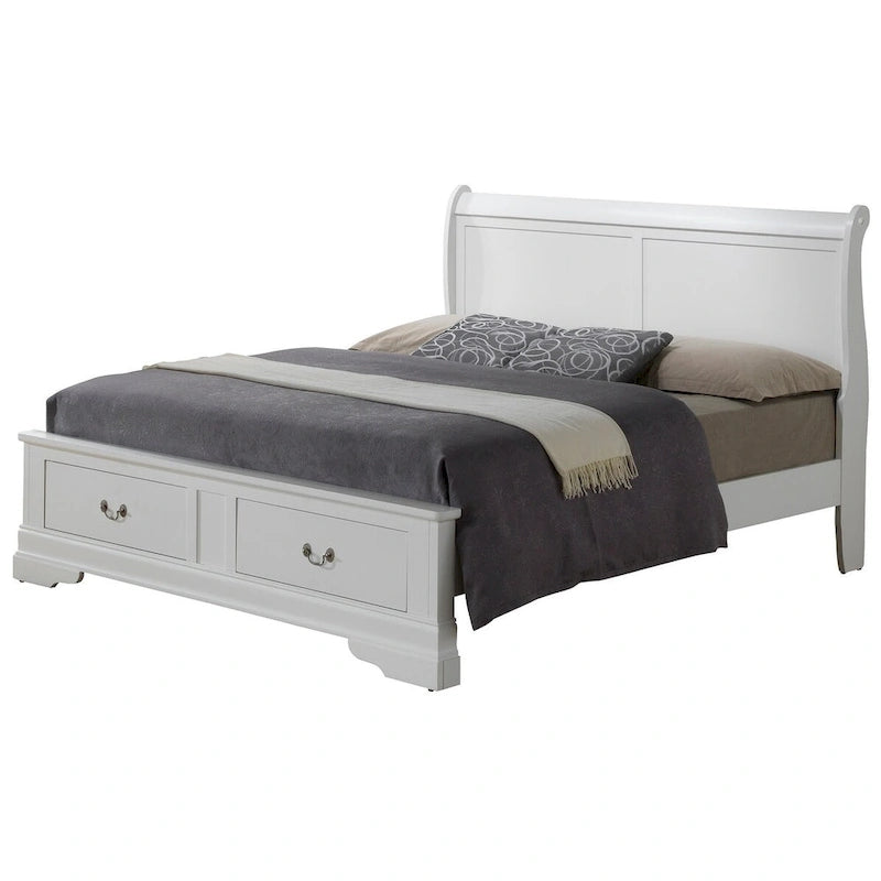 King Storagebed met houten paneel