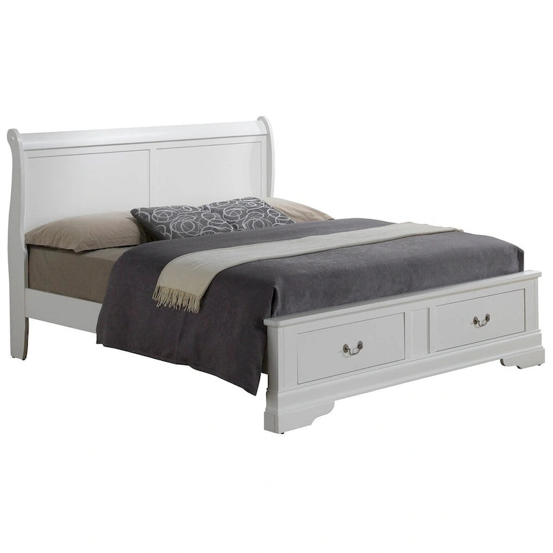 King Storagebed met houten paneel