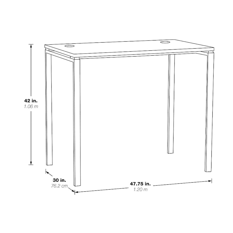 42" Staand Schrijfbureau – Zwart of Wit