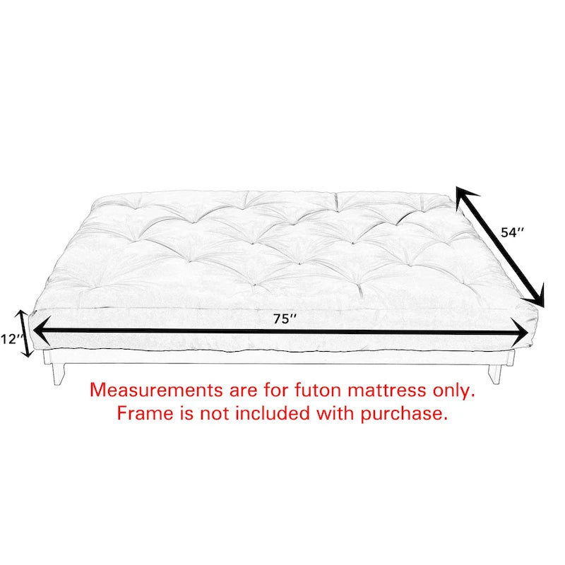 Full Size Granietgrijs 12-inch Futonmatras