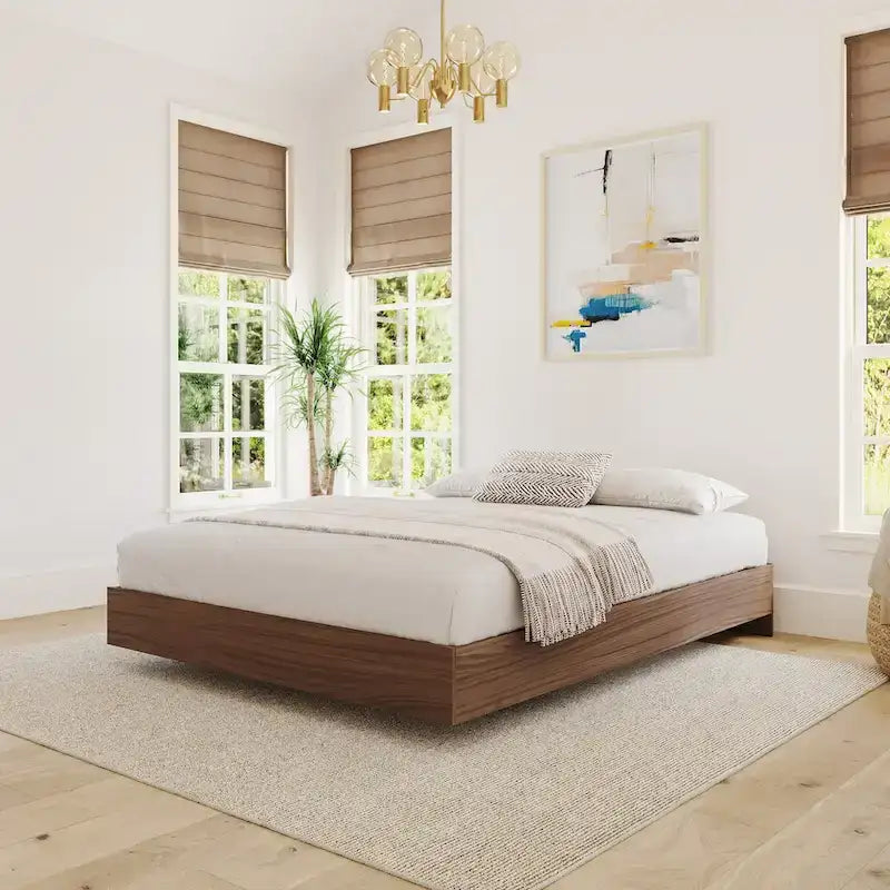 Nexera Platform Bed Frame , Brown