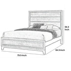 Kingsize bedframe met planken hoofdbord