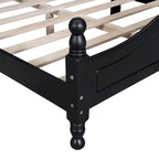 Houten bedframe in retrostijl met hoofdeinde