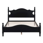 Houten bedframe in retrostijl met hoofdeinde