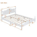 Houten bedframe in retrostijl met hoofdeinde