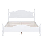 Houten bedframe in retrostijl met hoofdeinde