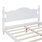 Houten bedframe in retrostijl met hoofdeinde
