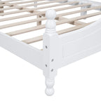 Houten bedframe in retrostijl met hoofdeinde