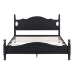 Houten bedframe in retrostijl met hoofdeinde