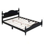 Houten bedframe in retrostijl met hoofdeinde