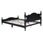 Houten bedframe in retrostijl met hoofdeinde