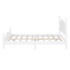 Houten bedframe in retrostijl met hoofdeinde