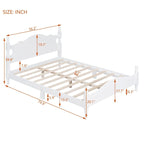 Houten bedframe in retrostijl met hoofdeinde
