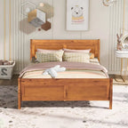 Queen Size Houten Platformbed met Hoofd- en Voeteneinde