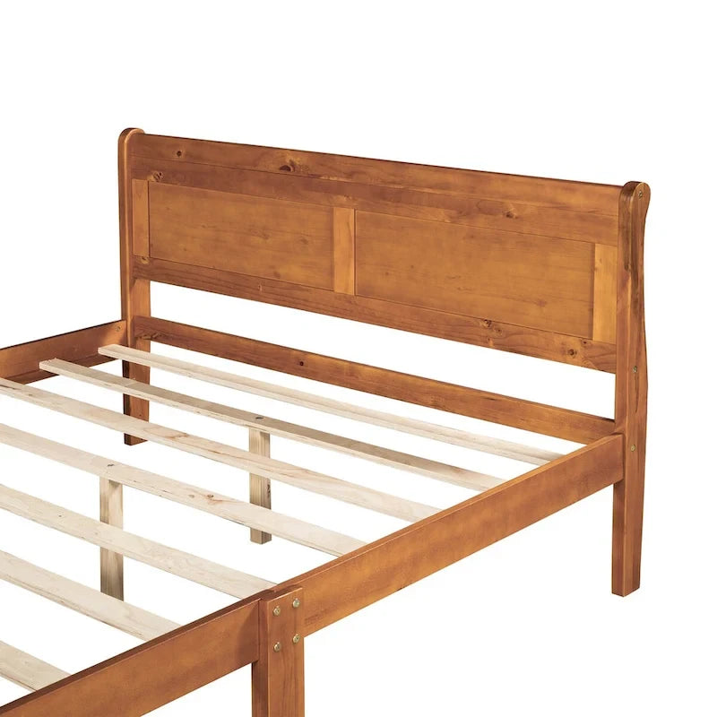 Queen Size Houten Platformbed met Hoofd- en Voeteneinde