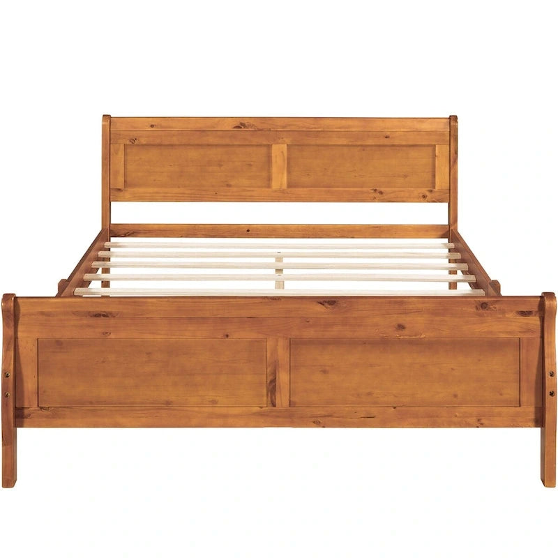 Queen Size Houten Platformbed met Hoofd- en Voeteneinde