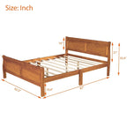 Queen Size Houten Platformbed met Hoofd- en Voeteneinde