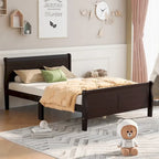 Queen Size Houten Platformbed met Hoofd- en Voeteneinde