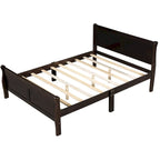 Queen Size Houten Platformbed met Hoofd- en Voeteneinde