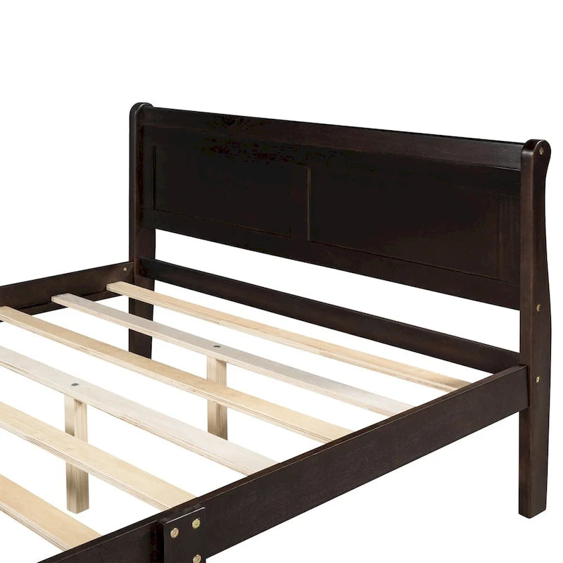 Queen Size Houten Platformbed met Hoofd- en Voeteneinde