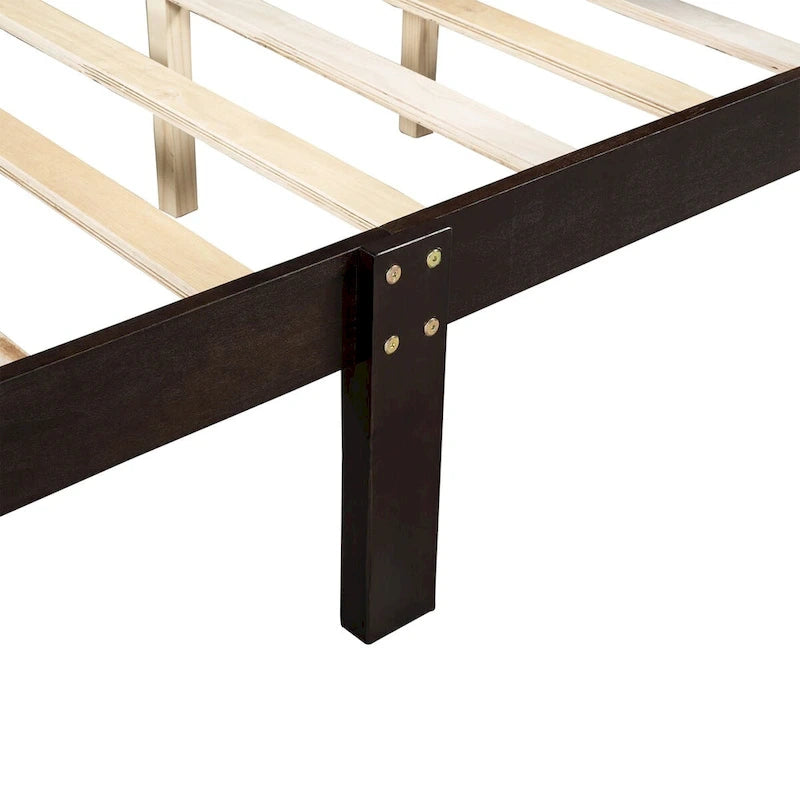 Queen Size Houten Platformbed met Hoofd- en Voeteneinde