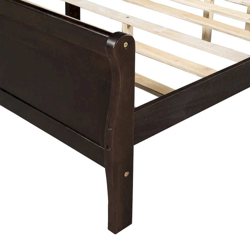 Queen Size Houten Platformbed met Hoofd- en Voeteneinde