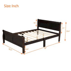 Queen Size Houten Platformbed met Hoofd- en Voeteneinde