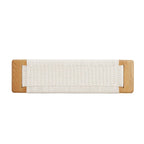 Eikenhouten bank met gevlochten design – eetkamer, slaapkamer & hal