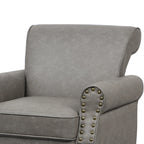 Set van 2 kunstlederen fauteuils met houten poten