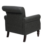 Set van 2 kunstlederen fauteuils met houten poten