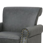 Set van 2 kunstlederen fauteuils met houten poten