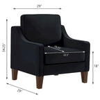 Velvet accentstoel met houten poten